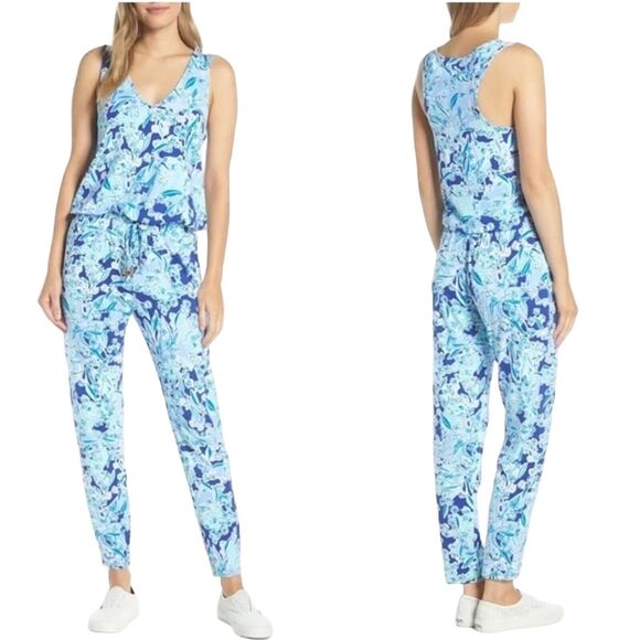 Lilly‎ Pulitzer Paulina Jumpsuit Koalafications Blue Purple Size Small - Picture 1 of 6